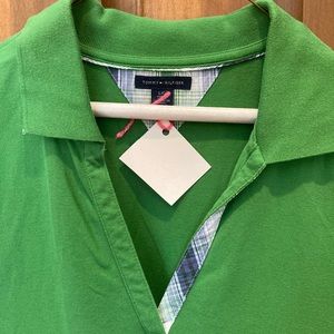Tommy Hilfiger green polo shirt top Large TH